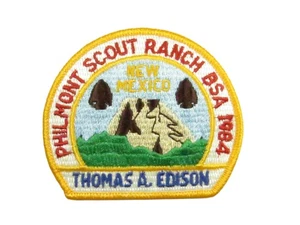 Philmont Scout Ranch New Mexico 1984 Thomas A. Edison Patch YEL Bdr (NK340) - Picture 1 of 2