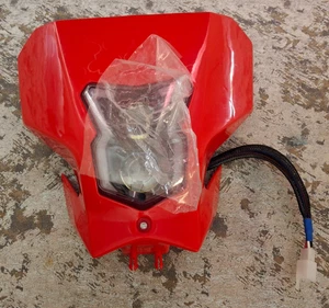 Dirt Bike Lead Light Headlight Assembly Head Lamp Honda CRF450L CRF450XR Red - Picture 1 of 13