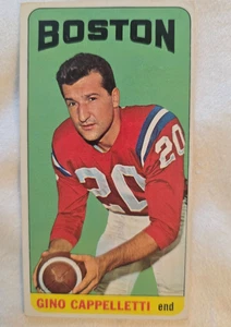 VINTAGE 1965 TOPPS GINO CAPPELLETTI BOSTON PATRIOTS! #5 NICE SHAPE! - Picture 1 of 10