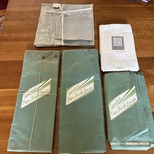 LOT Vintage IRISH LINEN Table Linens New In Damaged Package Musty Not Opened - Picture 1 of 24