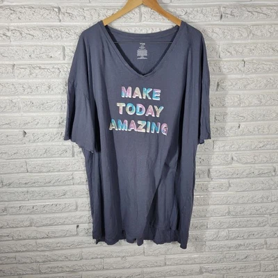 Top de pijama Secret Treasures para mujer 2X 3X Plus gris hacer hoy increíble ropa de salón Foto 1 de 4