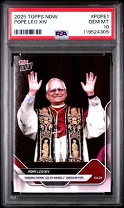 2025 TOPPS NOW #PAPA1 PAPA LEONE XIV PSA 10 - Foto 1 di 1