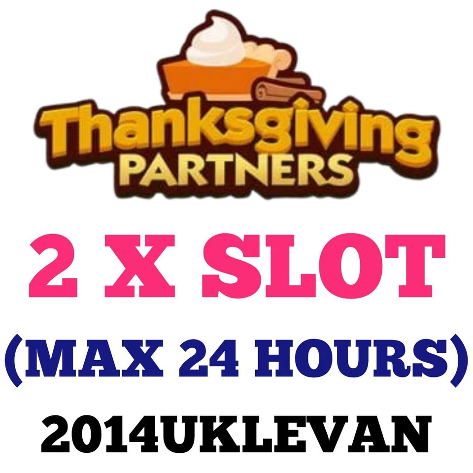 2 x Carry Slot - Max 24 Hours (THANKSGIVING PARTNERS) Mono_poly_Go Partner event - Image 1 of 1