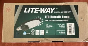 Lite-Way L01966 E39. 75 W 100-277V 50/60 Hz 5000K 8600 Lumens 50,000 Hr Life - Picture 1 of 8