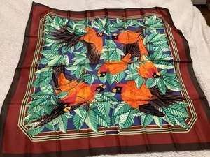 Hermes "Les Perroquets" (Der Papageien Schal) 35 x 35 Zoll Neu In Orig Pkg - Bild 1 von 7