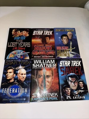 Star Trek Novels Lot of 6 Hardcover Books SAREK FEDERATION DARK VICTORY Shatner - Image 1 of 4