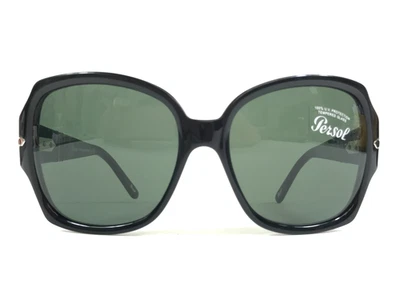 Persol Sunglasses 2917-S 95/31 Polished Black Butterfly with Green Glass Lenses - Image 1 of 4