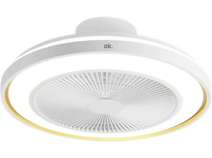 Ventilador de techo con luz - ok. OCF 49524 ES, 25 W, 6 velocidades, Blanco - Imagen 1 de 2