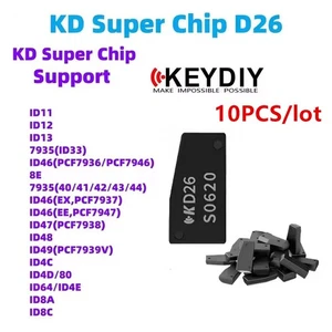 10 X KD Super Chip D26 Soporte 7935 (ID33) ID46 ID8E ID8A ID8C 96 Bit 48 Clon - Imagen 1 de 6