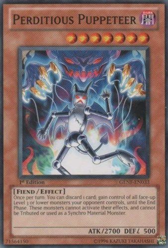 Perditious Puppeteer - GENF-EN033 - Common - 1st Edition Lightly Played Generati - Image 1 of 1