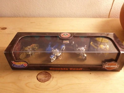 1999 Hot Wheels 4 Custom Harley Davidson Rumble Road Collection Factory Sealed - Image 1 of 4