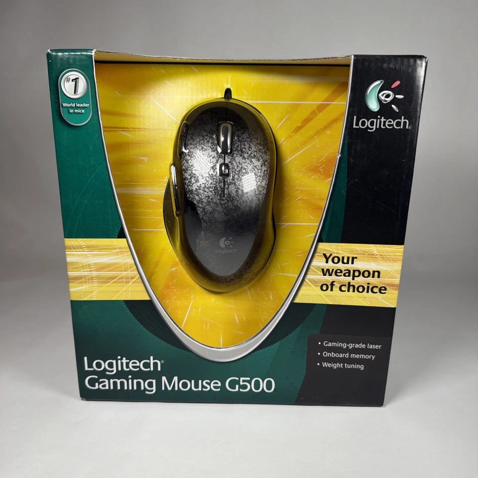 Logitech G500 Gaming Grade Laser Gaming Mouse Onboard Memory New Sealed - Image 1 of 4