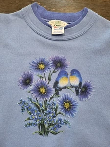 De colección Raro Años 80 Orvis Mujer Doble Cuello Floral Pájaro Sudadera Jerzees***#1 - Imagen 1 de 9