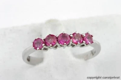 Rubin Ring 750 er 18k Weißgold Gr 56 . - Bild 1 von 4