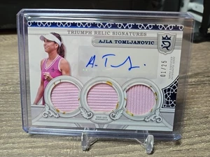 2024 Topps Royalty Tennis Ajla Tomljanovic Triumph Relic Auto Blue /25 W - Bild 1 von 2