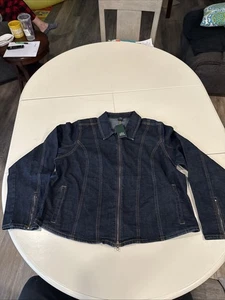 Chaqueta Wild Fable Mujer Azul Denim Jean Cremallera Completa y Cremallera Mangas XXL - Imagen 1 de 11