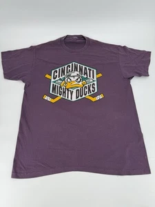 Vintage Cincinnati Mighty Ducks Hockey AHL Sports Team T-Shirt Single Stitch XL - Bild 1 von 9