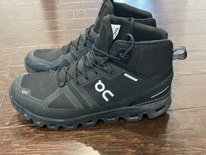 On Running Cloudrock Waterproof Laced Up Performance Hiking Boots Men Size 11.5 - Picture 1 of 9