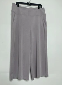 Athleta Hose Damen Large grau seasoft weites Bein Crop hohe Taille bequem Pull On - Bild 1 von 13