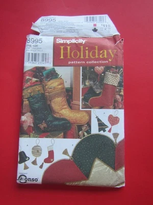 Simplicity Holiday Pattern 8995 Christmas Stockins/Ornaments/Tree Skirt - Image 1 of 4