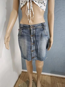 Lee Cooper Vintage Y2k Front Buttons Denim Skirt Size S - Picture 1 of 6