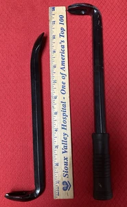 Set of 2 Single & Double Steel Nail Puller Cats Paw Pry Bar - 10 & 12" - Picture 1 of 5