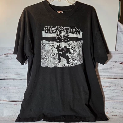 ¡Mirador vintage Operation Ivy XL! Camisa Records Distressed Trashed años 90 Ska Punk  Foto 1 de 4