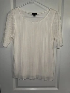 Ann Taylor Factory cremefarbenes cremefarbenes plissiertes Damen-Shirt Oberteil Bluse Größe S - Bild 1 von 3