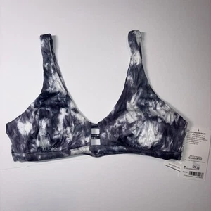 ATHLETA Tulum Ladder Bikini Swim Top Chrome Blue Tie Dye Swimwear Sz M NWT - Picture 1 of 8