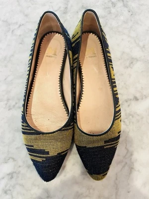 Zapatos planos de ballet M Missoni talla 39 de punto metálico con punta Foto 1 de 4
