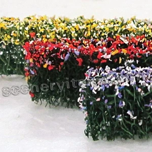 MP SCENERING 6 setos de flores escala HO setos de flores arquitectónicas diseño de ferrocarril - Imagen 1 de 2
