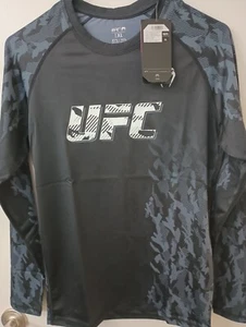 UFC Venum Authentic Men’s Black Long Sleeve Rashguard (XL) NWT - Picture 1 of 5