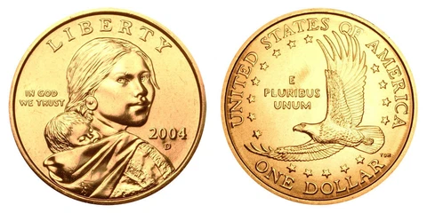 2004 P&D Native American Indian One Dollar Coin Sacagawea Coins Money U.S. Mint Cover