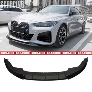 Alerón de parachoques delantero negro brillante para BMW i4 Gran Coupé 2022-2023 3 piezas - Imagen 1 de 12