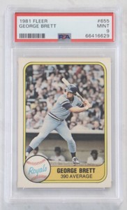 1981 Fleer George Brett #655 PSA 9 Mint HOF Kansas City Royals 