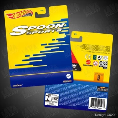 Spoon Sports Type R Honda Civic S2000 EK EG Custom Card for Hot Wheels diecast - Image 1 of 2
