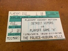 1997 Cleveland Lumberjacks v Detroit Vipers IHL Playoff Hockey Ticket Game 5