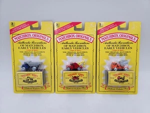 Lot-3 - Matchbox Originals Authentic Recreations of Early Vehicles #6, #13 & #26 - Picture 1 of 15