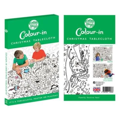 Eggnogg Colour In Childrens Christmas Tablecloth Kids Activity  - Image 1 of 3