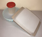 Tupperware Vintage Lot Of 3 Items. Egg Storage, Jell-O Ring, Red Storage.