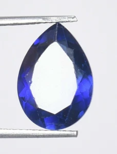 Zafiro azul real de cachemira natural de 7,20 quilates corte pera piedra prec... - Imagen 1 de 6
