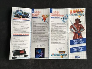 Sega Master System Brochure Masters Club PAL, Excellent Condition - Picture 1 of 2