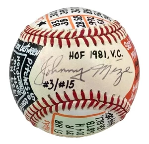 Johnny Mize Signed National League (ONL) Baseball (1/1) Hand-Painted (JSA) - Picture 1 of 7