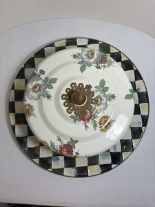 Mackenzie Childs 1995 Flower Market Courtly Check 16” Cake Carrier - Picture 1 of 12