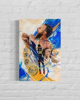 Stephen Curry Championship Canvas | Golden State Warriors | Sports Art - Image 1 of 4