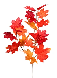 künstlicher Ahornzweig 70cm Herbstlaub Kunstblumen Herbstdeko - Bild 1 von 2