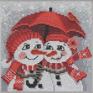 Kit de punto de cruz Snow in Love Mill Hill 2022 botones cuentas invierno - Imagen 1 de 2