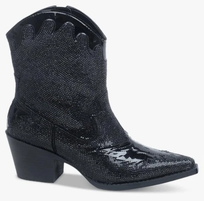 Wild Pair Western Boots Size 5 Black Embellished Cowgirl Boots NEW - Image 1 of 4