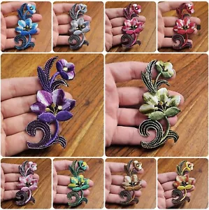 Flicken zum Aufbügeln Bügelflicken Aufbügler Blume Patches Stoff Aufbügelflicken - Bild 1 von 11