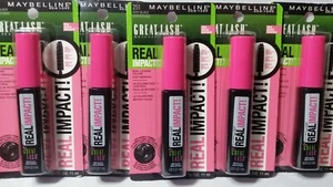 Maybelline Great Lash Real Impact Mascara 5 Pack #251 Very Black Volume - Picture 1 of 12